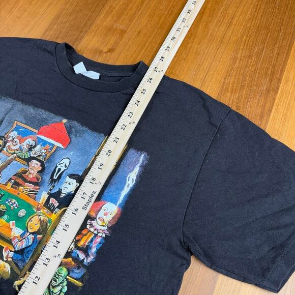 Horror Print Cotton Graphic Tee Jason Scream Freddy Krueger Chucky Friday the 13 - Picture 5 of 7